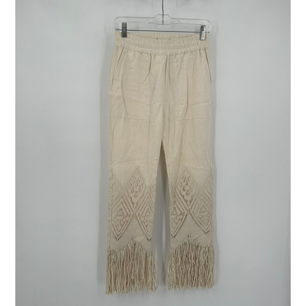 Laura Siegel Womens Boho Artisan Hemp Pants Size XS Sustainable Earthy Festival